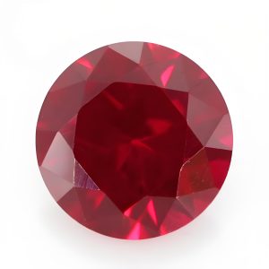 Round Brilliant Cut Synthetic ruby
