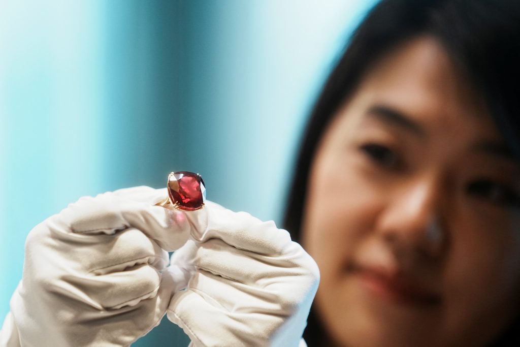synthetic ruby ring