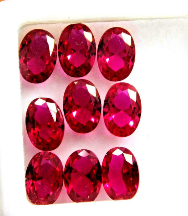 Ruby Lot 7x5 MM Oval Flawless Red Ruby Gemstone 10 Pcs Lot For Jewelry Use ...
